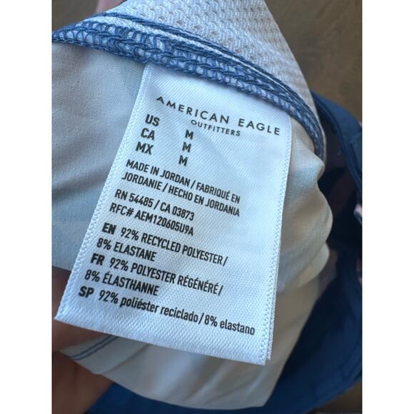 American Eagle Board Swim Shorts Tropical Pink Blue Mens Medium NWOT - Picture 6 of 9